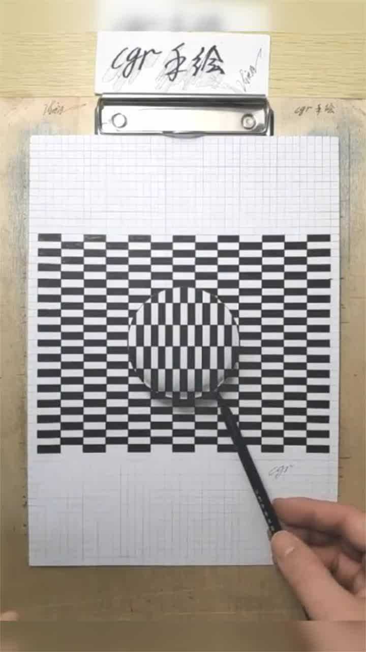容易出现视觉错误的立体画原来是这样画出来的学了一招