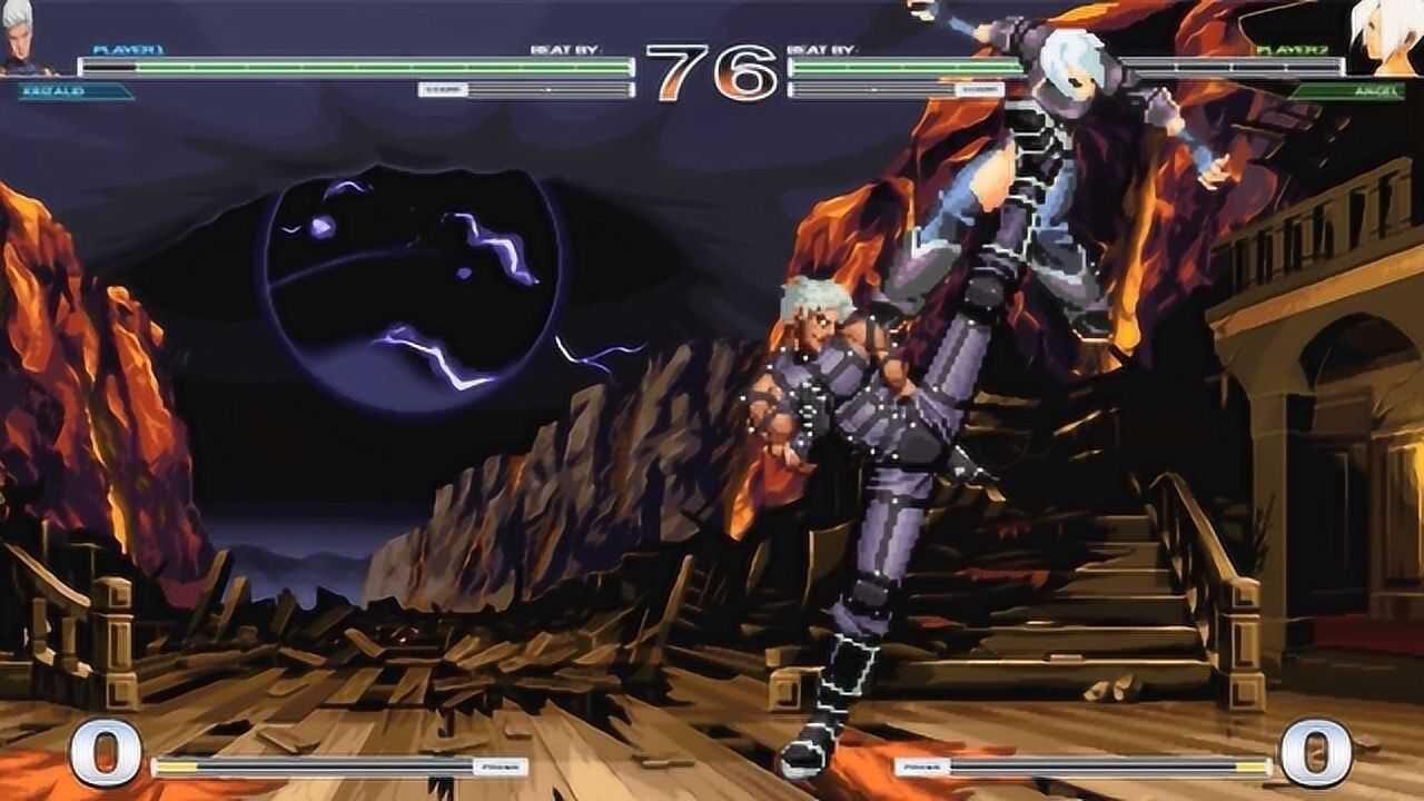 拳皇99boss库利扎里德凭借犀利的招式轻松击败安琪儿