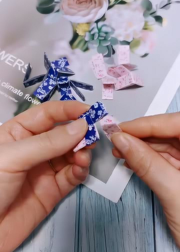 折纸做的星星手链,好看又精致,快动手做一个