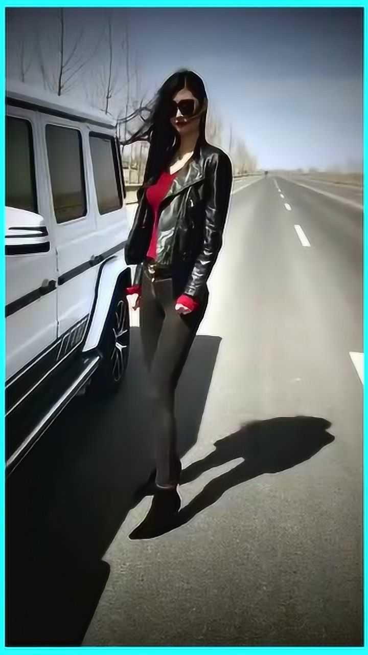 美女得有1米9,比大g还高这么多