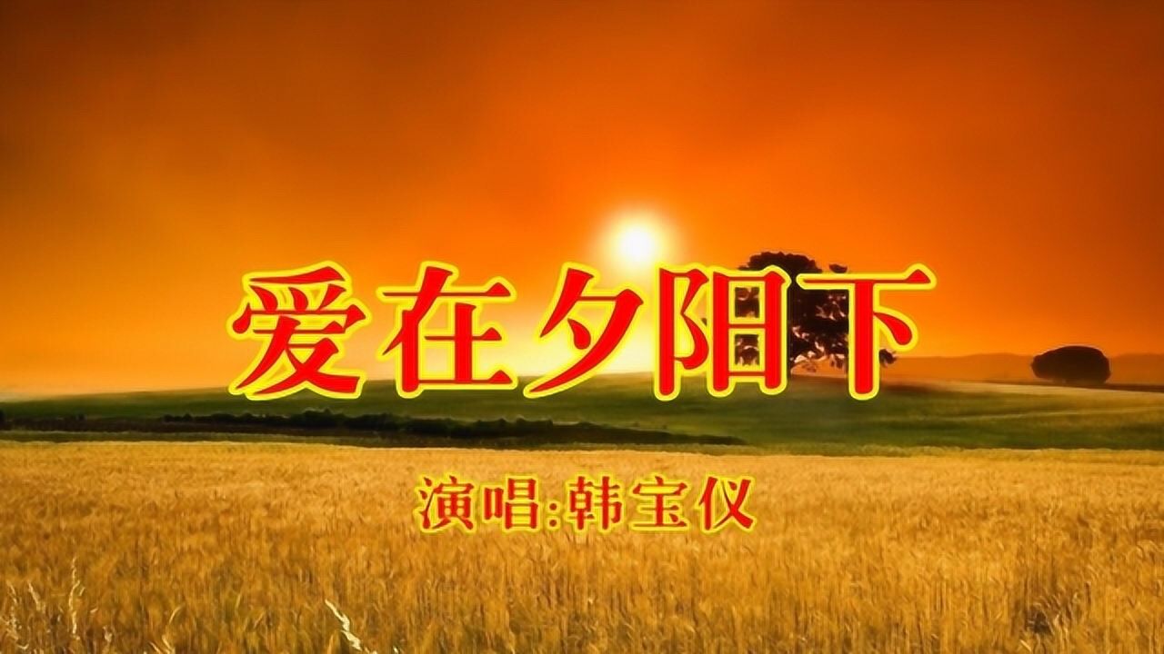韩宝仪爱在夕阳下怀旧金曲好听醉人