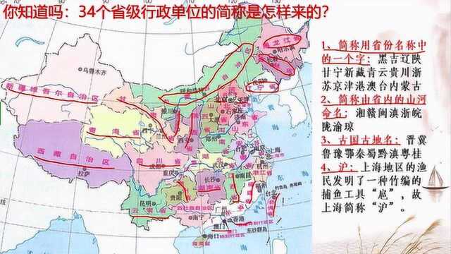 你知道吗:34个省级行政单位简称是怎么来的?