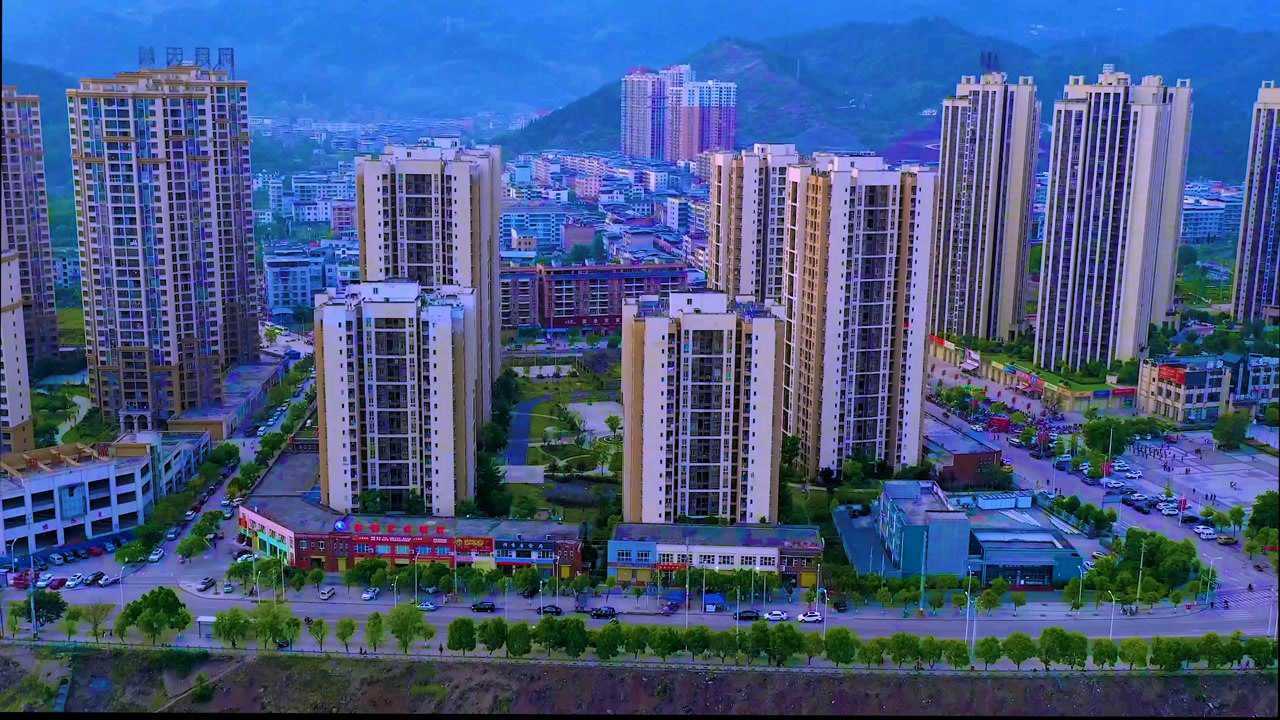 航拍开州区赵家街道