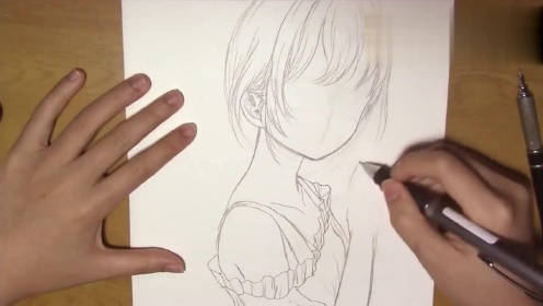 铅笔画素描教程，如何画一个可爱的小女孩