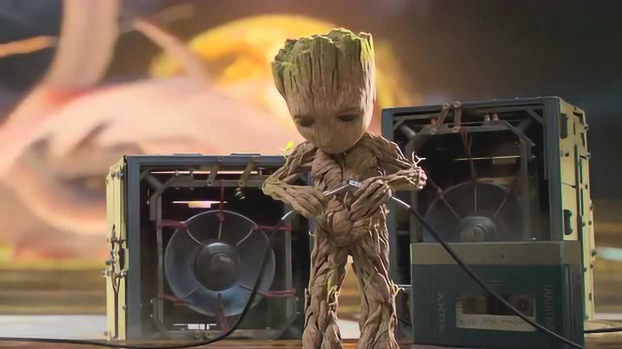 格鲁特跳舞太逗了这种舞姿一看就是星爵教的