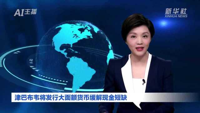 AI合成主播丨津巴布韦将发行大面额货币缓解现金短缺