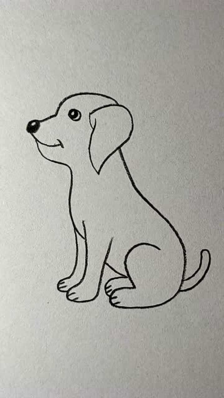 简单的小狗画法