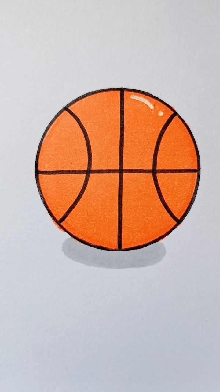 这样画篮球秒会哦