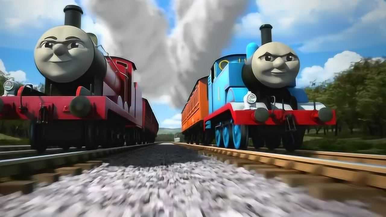 托马斯和他的朋友托马斯和詹姆斯都想当最快的车