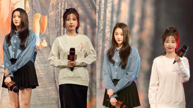 美女同框合照好养眼关晓彤大长腿太吸睛虞书欣可爱甜美