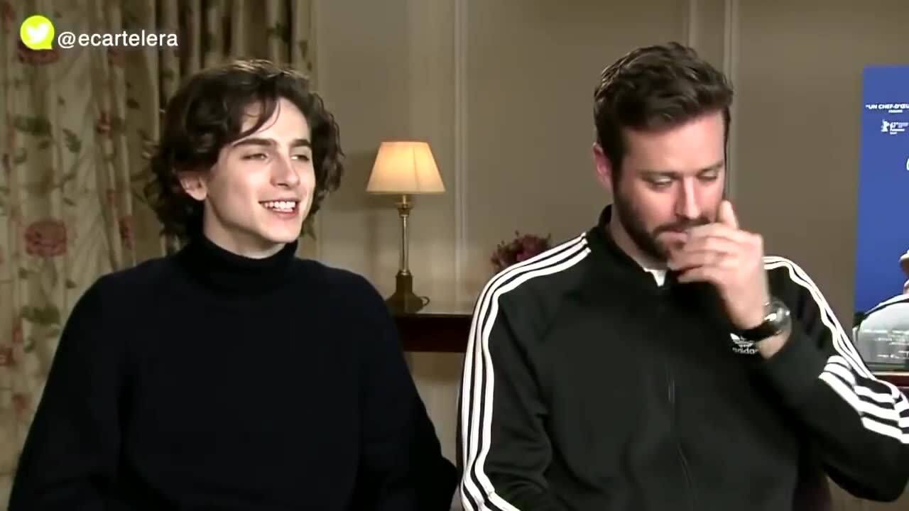 戏外的甜茶和锤子armiehammer对视的眼神有点甜