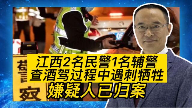 江西2名民警1名辅警查酒驾过程中遇刺牺牲:嫌疑人已归案