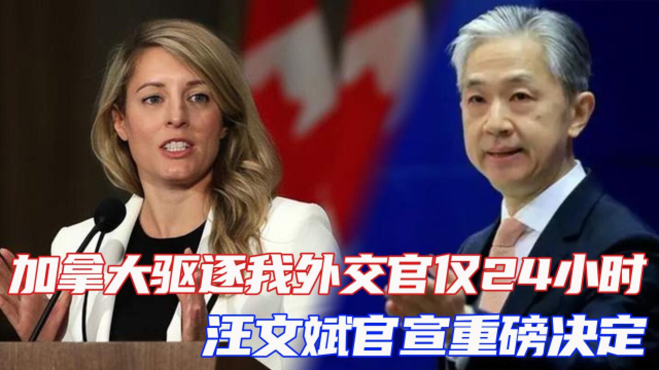 加拿大驱逐我外交官仅24小时,汪文斌回应