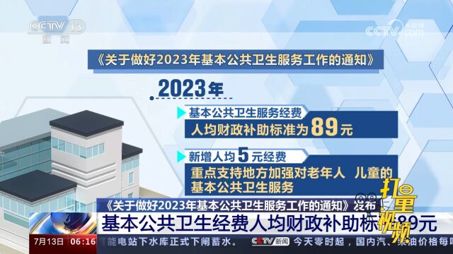 国家卫生健康委印发通知:做好2023年基本公共卫生服务工作