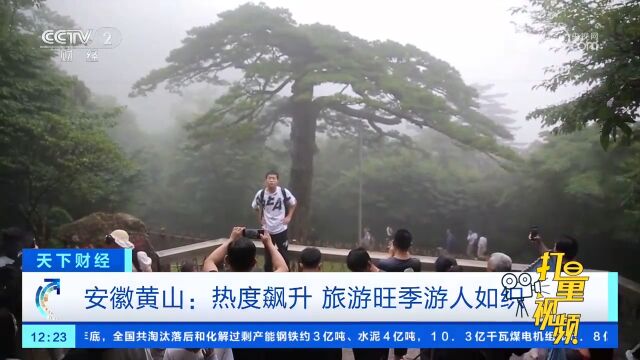 安徽黄山:热度飙升,旅游旺季游人如织