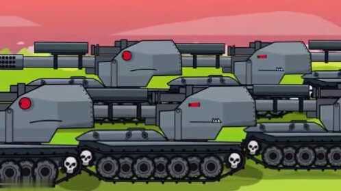 坦克动画:kv44升级回来和巨鼠对战