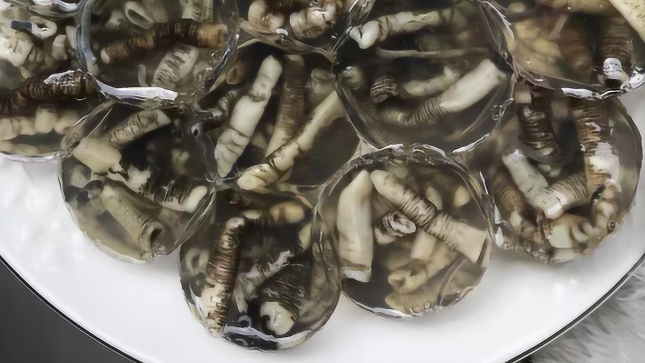 福建特产土笋冻其实不是竹笋做的而是沙虫肉质脆嫩q弹一口一个