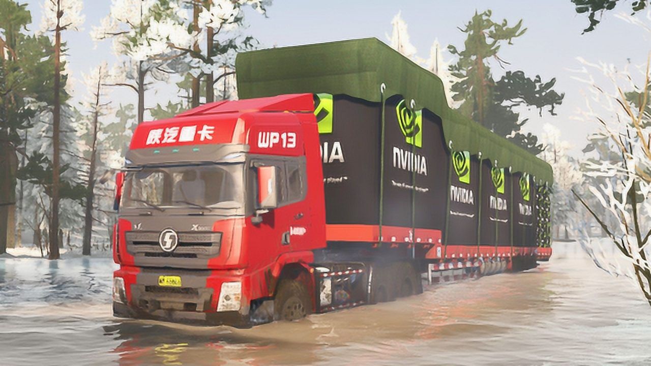 乐美解说旋转轮胎双11购买的2080ti拉了整整1车给送过去