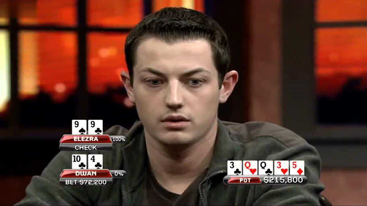 德州扑克毒王tomdwan听花破产不放过偷鸡河牌直接偷走21万底池