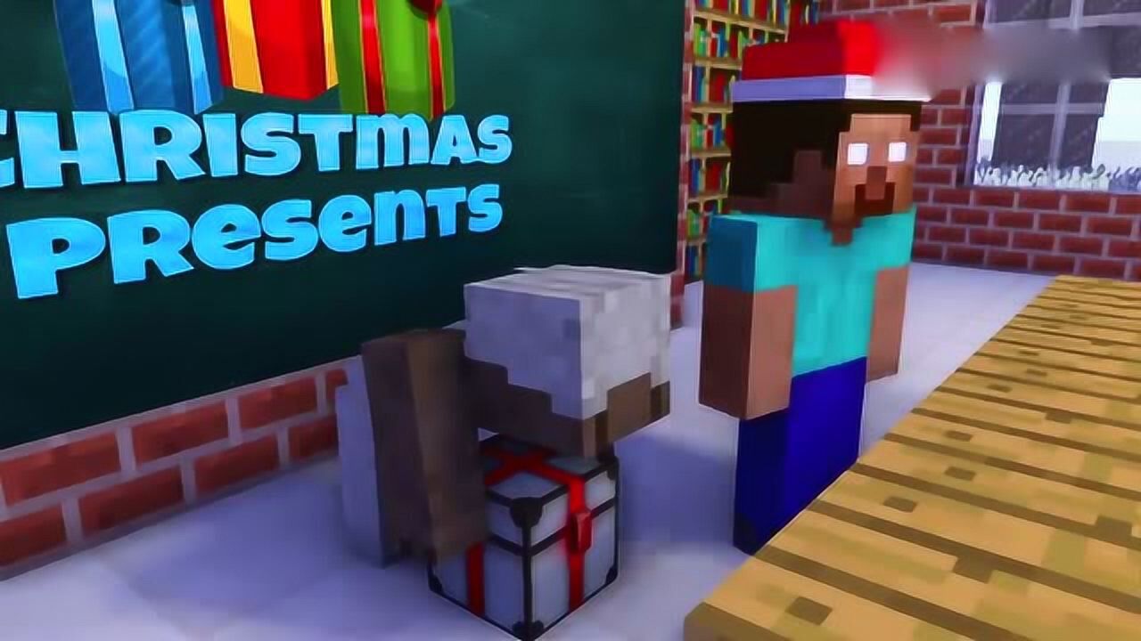 Minecraft动画《圣诞拆箱》，僵尸猪人硬生生吃了下去！_腾讯视频}
