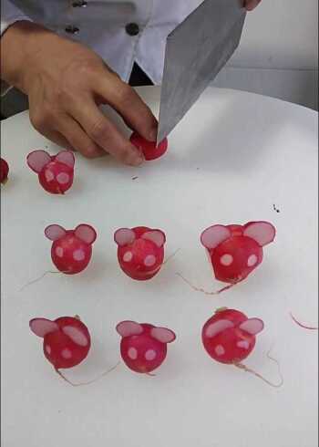 用萝卜做成的卡通老鼠制作过程很简单简直太好看了