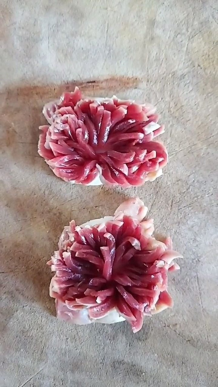 切个菊花形状的鸭胗我这刀法怎么样