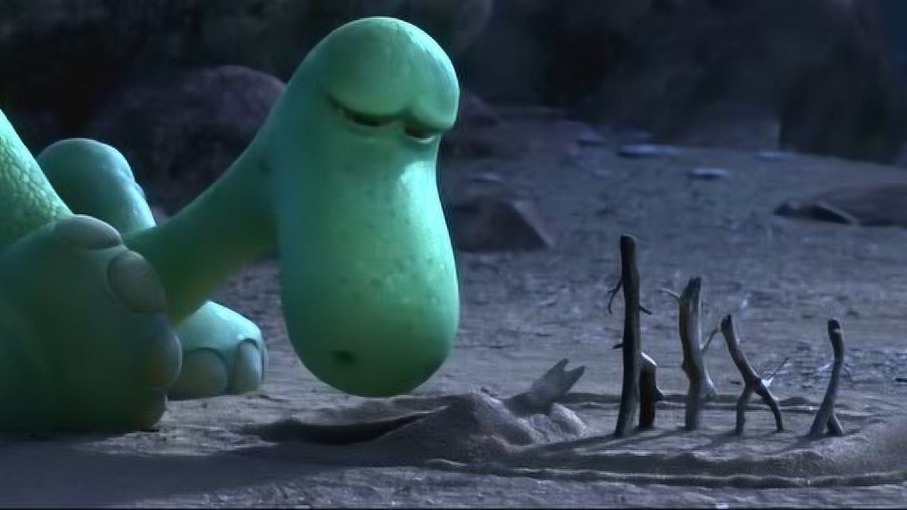 恐龙当家:阿罗的爸爸死了,是在教阿罗成长的路上死的,阿罗很想他