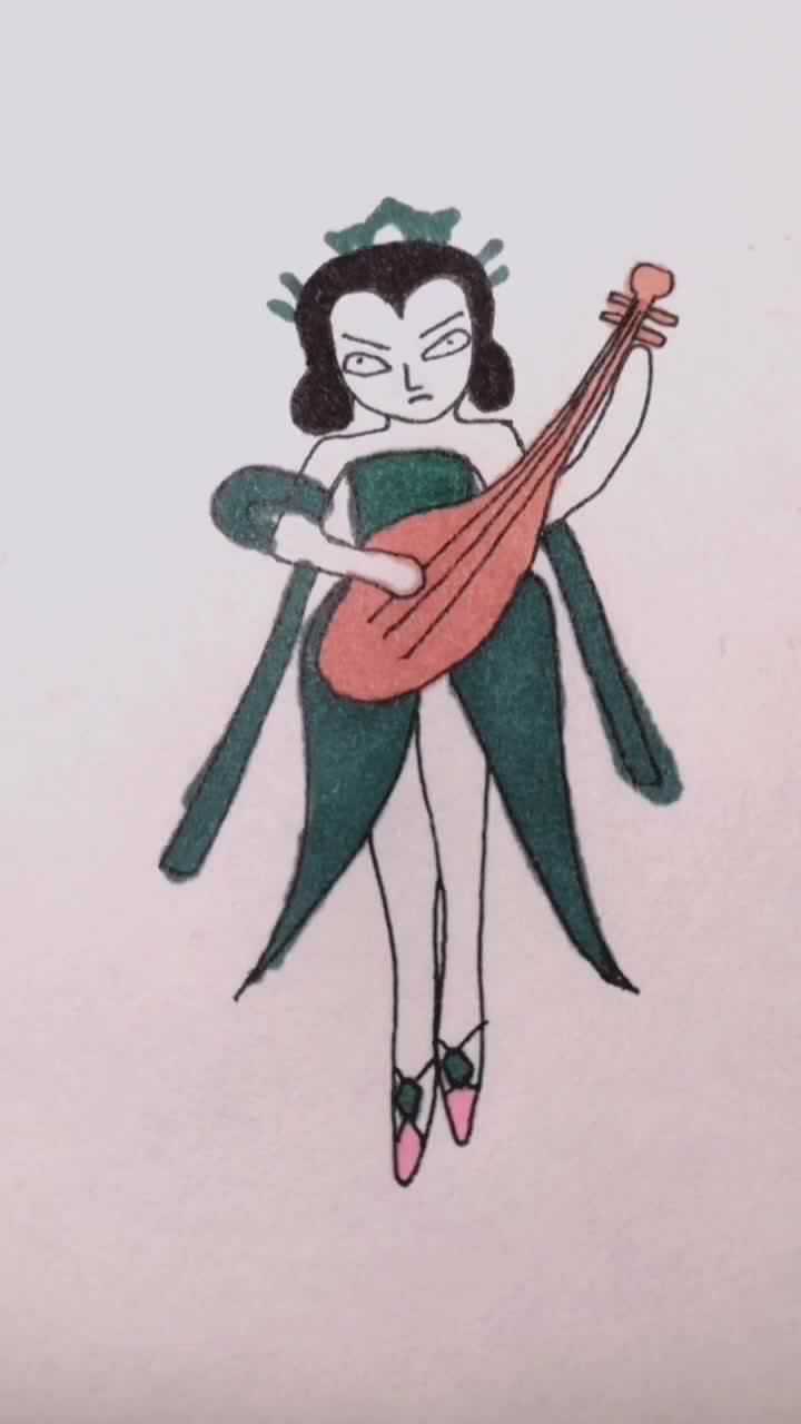 简笔画王者荣耀杨玉环丰满的杨贵妃