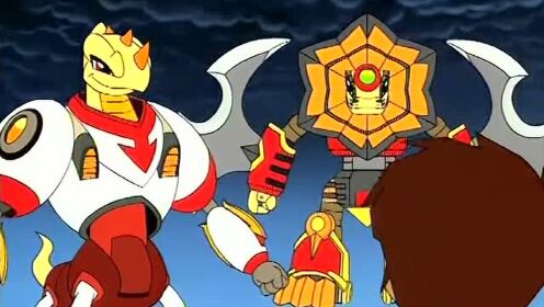 射手星龙对达力古说,快让达力古斗龙进化吧