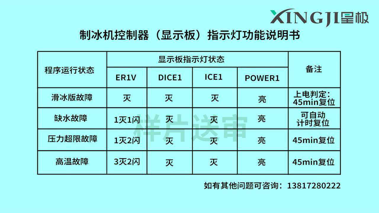 星极制冰机表格