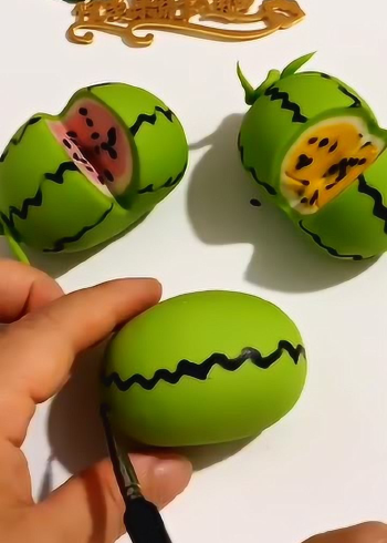 教你用橡皮泥做个西瓜简直太逼真了