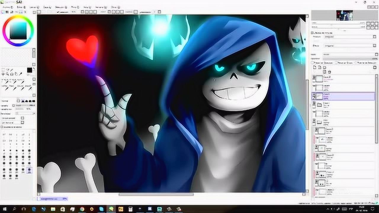 传说之下用电脑做一个无厘头的sans你喜欢吗