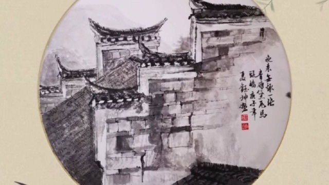 水墨画马头墙学习,还是不好控制