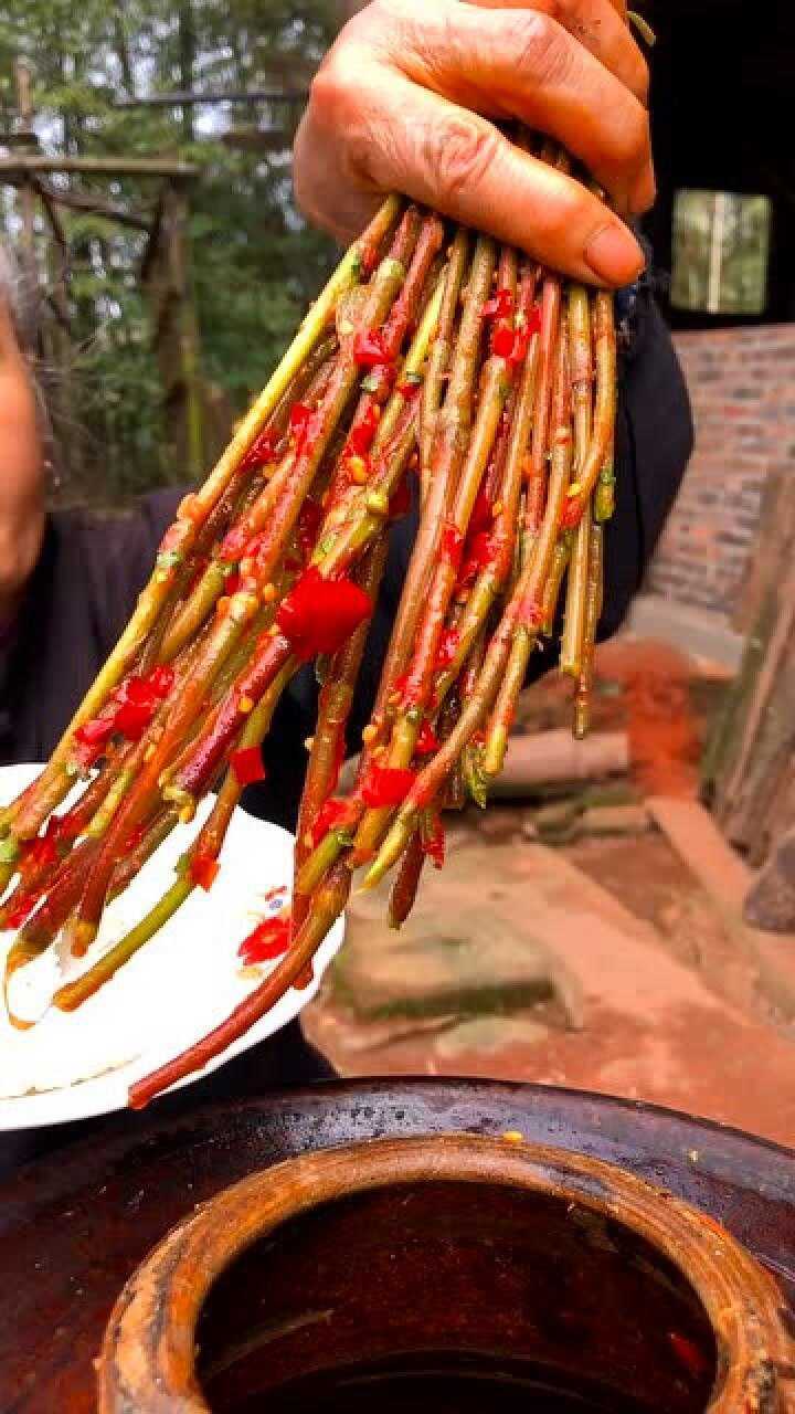 酸辣的红梗菜,真的很好吃!