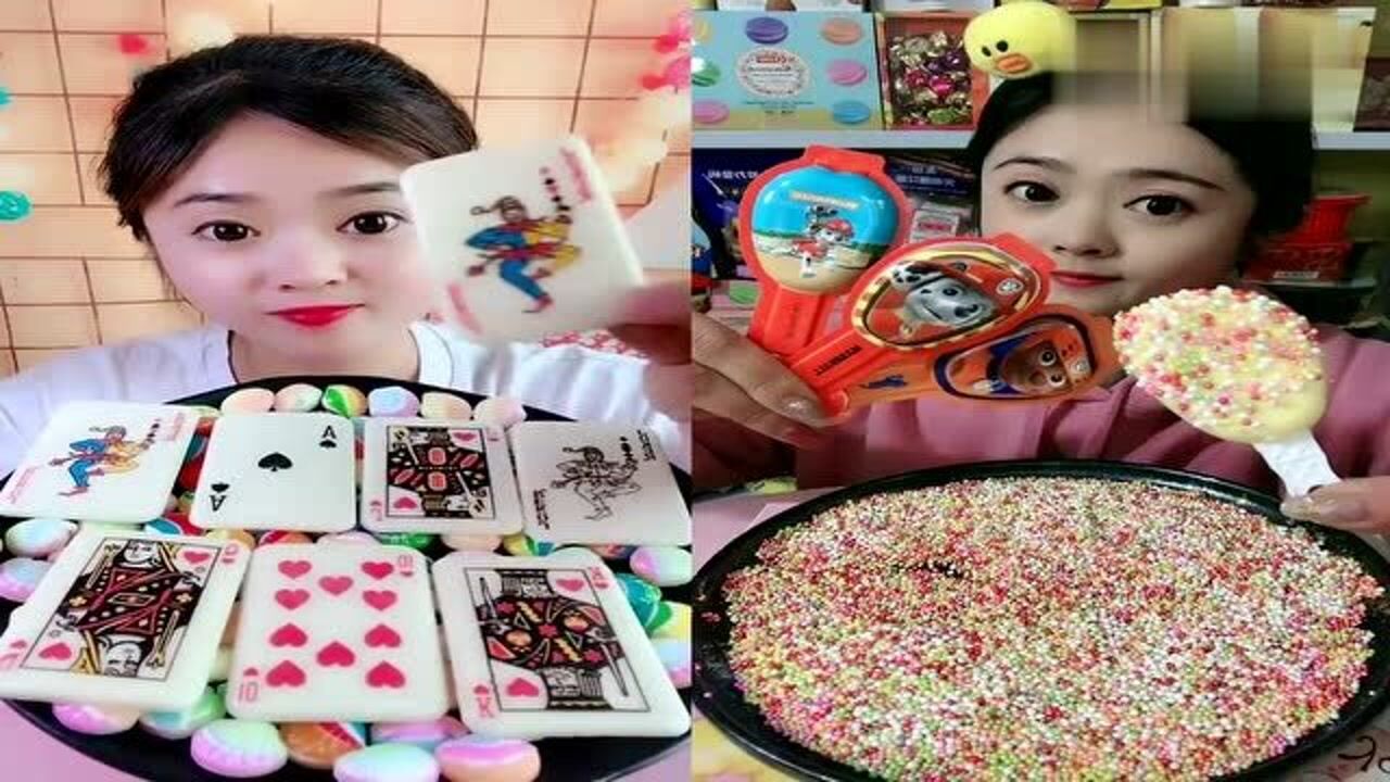 美女直播吃扑克牌奶酪棒一口下去超过瘾童年向往的生活