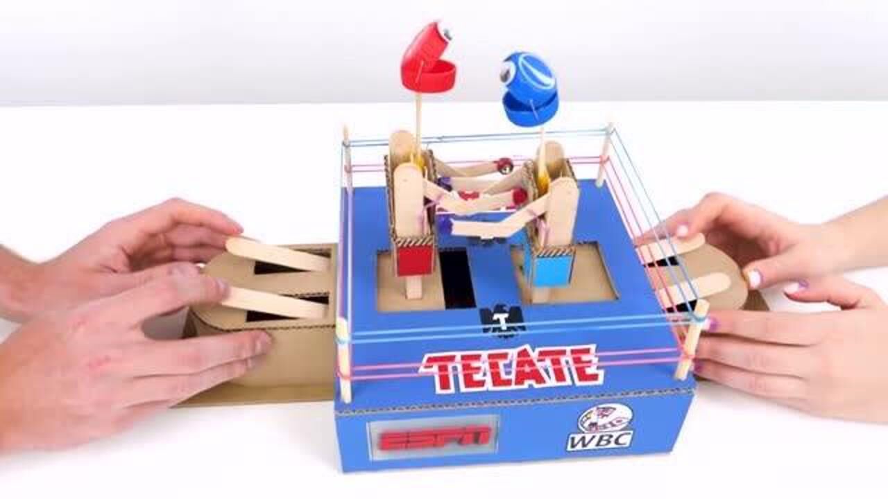 教你制作双人纸板格斗游戏太有趣了