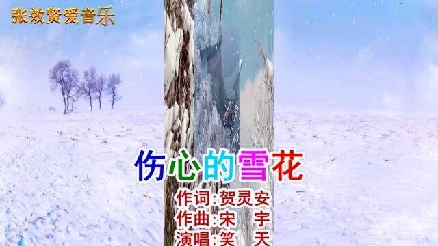 笑天演唱的《伤心的雪花》,深情好听,推荐听听