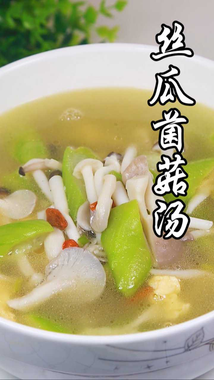 养生的丝瓜菌菇汤!