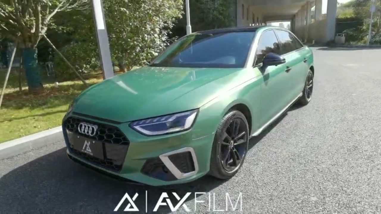 奥迪a4改色axpet虹彩祖母绿汽车改色实图ax改色膜