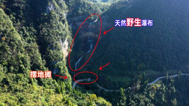 贵州大山发现野生瀑布,未开发不收门票,村民在瀑布下卖折耳根