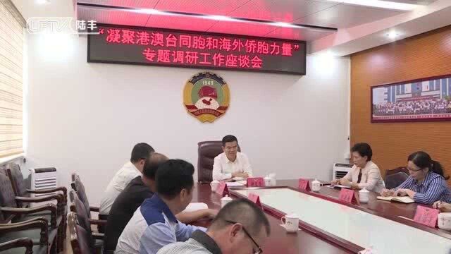 市政协开展“凝聚港澳台同胞和海外侨胞力量”专题调研