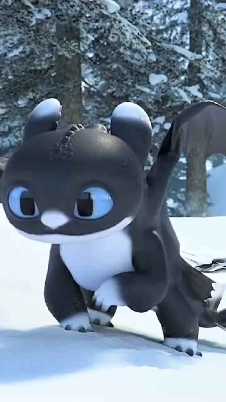 驯龙高手无牙仔的三个小宝贝场面太温馨了