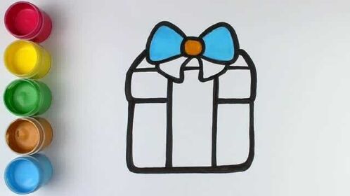 画一份礼物并涂色儿童绘画兴趣培养