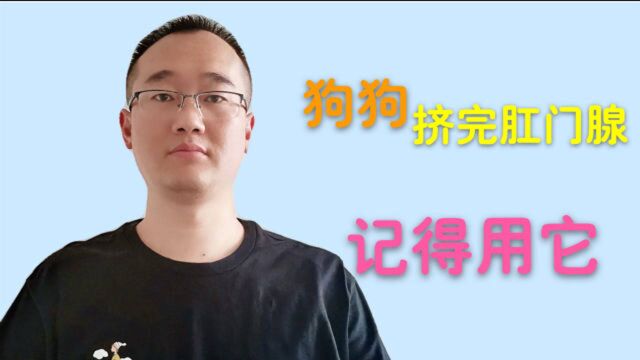 给狗狗挤肛门腺,主人除了学习操作技巧,一定要记得使用它