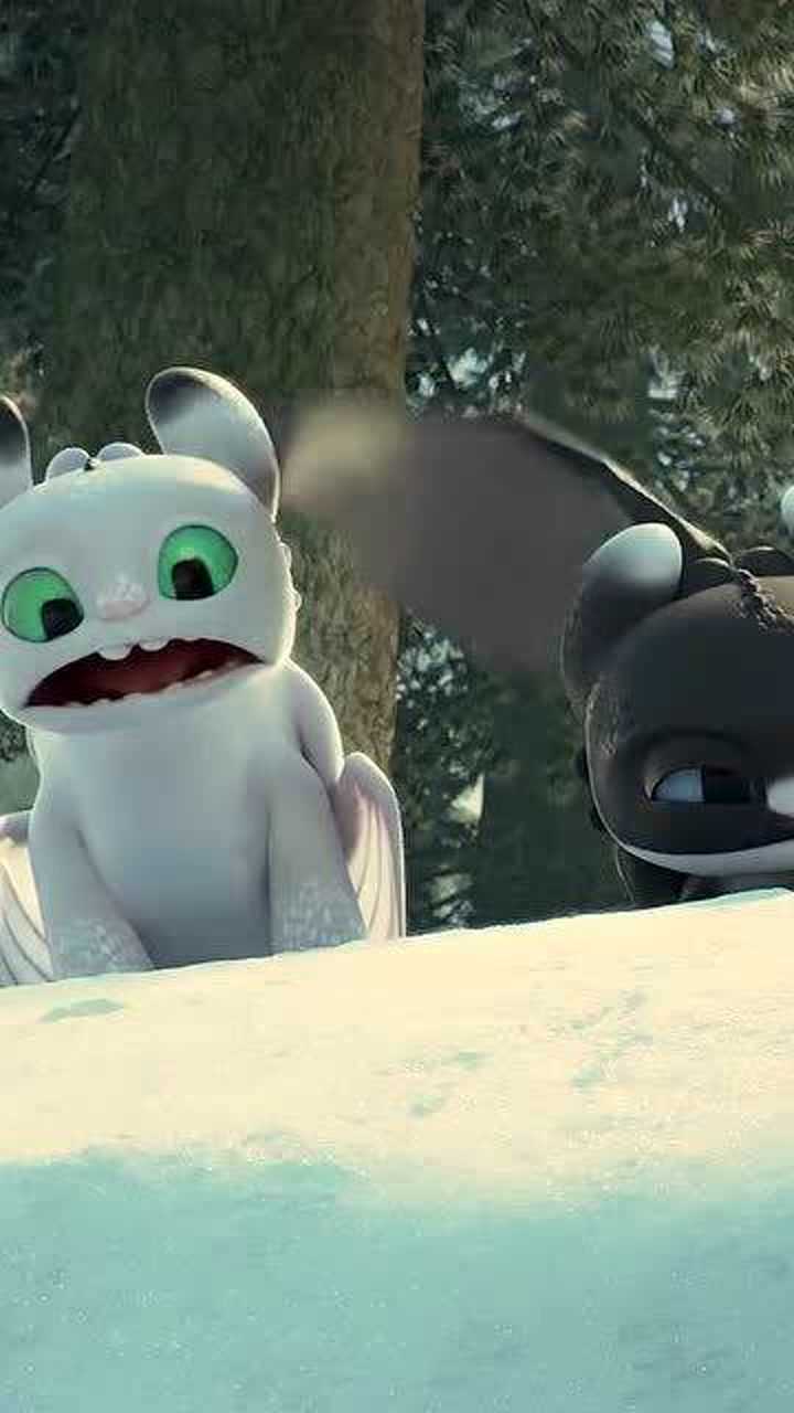 驯龙高手,无牙仔可爱的三胞胎,三个小调皮