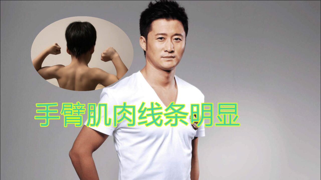 谢楠罕晒儿子赤膊照,6岁吴所谓手臂肌肉线条明显,长成小男子汉