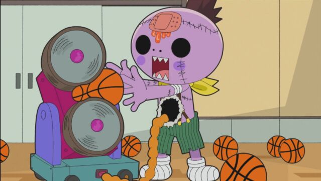 小男孩的乒乓球被抢走了,僵尸佐佐去把球追回来