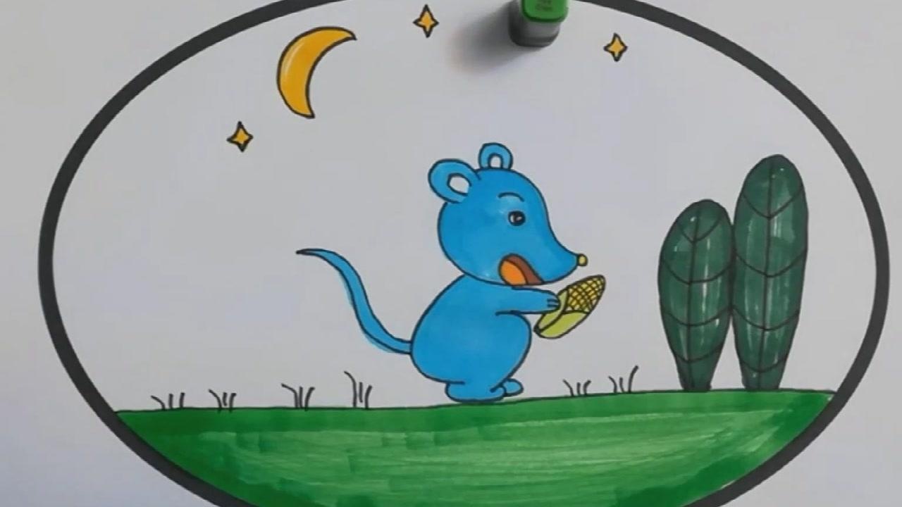 生活窍门# #萌娃# 简笔画,小老鼠偷玉米,简单易学.