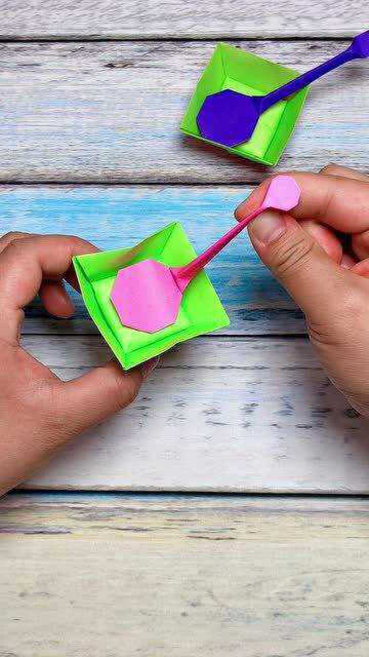 简单好玩的创意手工折纸diy-小勺子来啦