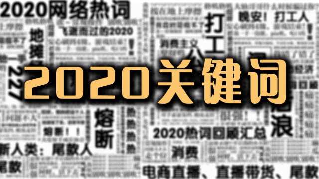 2020,那些过目不忘的关键词